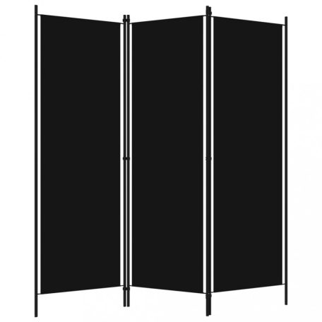 Fekete 3 paneles paraván 150 x 180 cm (320718)