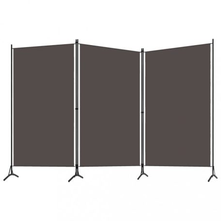 Antracitszürke 3 paneles paraván 260 x 180 cm (320733)