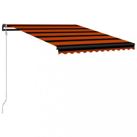 Narancssárga-barna szélérzékelős és LED-es napellenző 350x250cm (3055297)