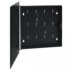   Fekete kulcsszekrény mágneses lappal 35 x 35 x 5,5 cm (322777)