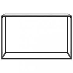 Fehér edzett üveg tálalóasztal 120 x 35 x 75 cm (322817)