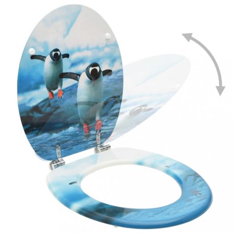2 db pingvinmintás MDF WC-ülőke fedéllel (3056409)
