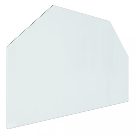 Hatszög alakú kandalló-üveglap 80 x 50 cm