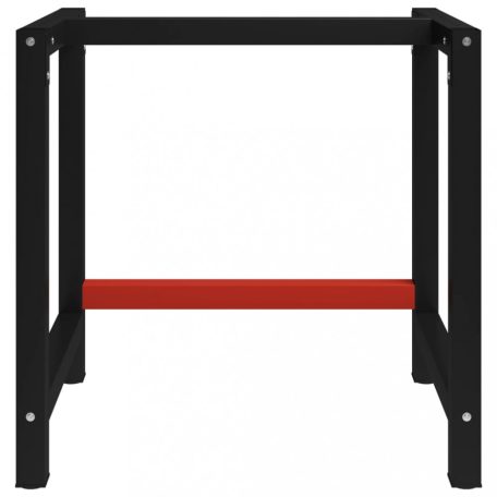 Fekete és piros fém munkapadváz 80 x 57 x 79 cm (147927)