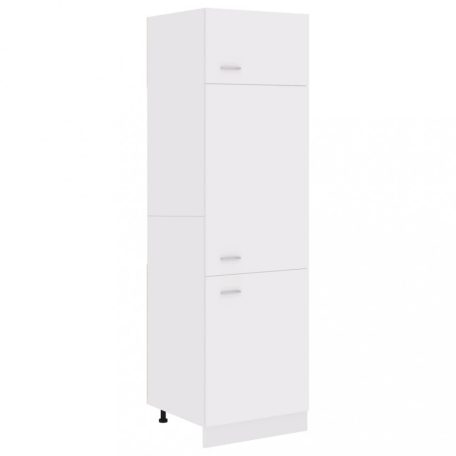 Fehér forgácslap szekrény hűtőhöz 60 x 57 x 207 cm (802538)