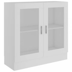   Fehér forgácslap vitrinszekrény 82,5 x 30,5 x 80 cm (802741)