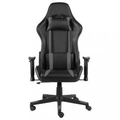 Szürke PVC forgó gamer szék (20483)