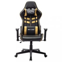 Fekete és arany színű műbőr gamer szék (20504)