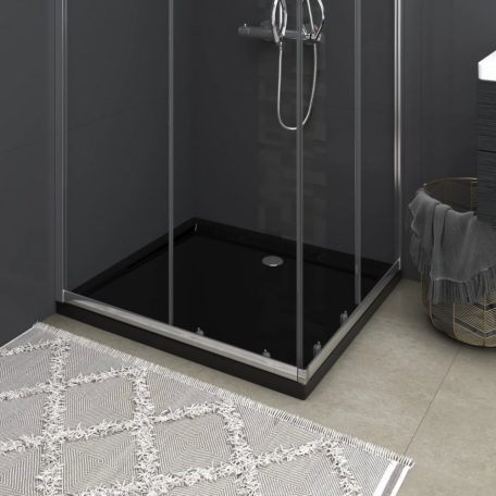 Téglalap alakú fekete ABS zuhanytálca 80 x 90 cm (148917)