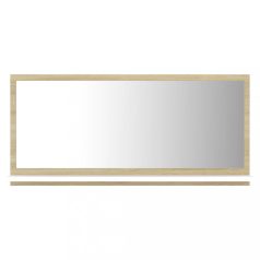   Fehér-sonoma színű forgácslap fürdőszobai tükör 80x10,5x37 cm (804576)