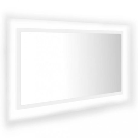 Fehér akril LED-es fürdőszobai tükör 80 x 8,5 x 37 cm (804924)