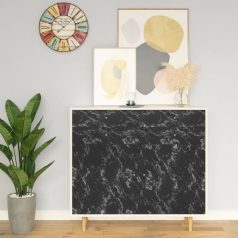   Fekete kőmintás öntapadó PVC bútorfólia 500 x 90 cm (326143)