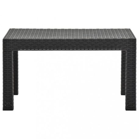 Antracitszürke PP rattan kerti asztal 58 x 58 x 41 cm (315640)