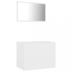   2 részes fehér forgácslap fürdőszobai bútorszett (804872)