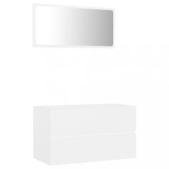  2 részes fehér forgácslap fürdőszobai bútorszett (804881)
