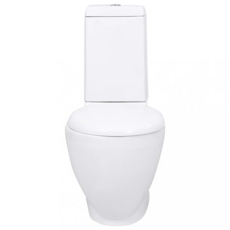 Fürdőszobai kerek fehér kerámia WC alsó vízelvezetéssel (3059888)