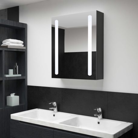 Tükrös fürdőszobaszekrény LED-világítással 50 x 13 x 70 cm (325546)