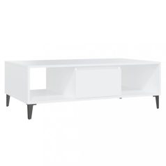   Fehér forgácslap dohányzóasztal 103,5 x 60 x 35 cm (806022)