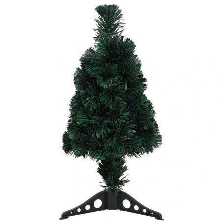 Száloptikás vékony műkarácsonyfa talppal 64 cm (328442)