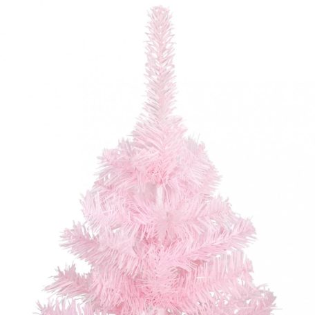 Rózsaszín PVC műkarácsonyfa állvánnyal 120 cm (329177)