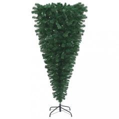   Zöld fejjel lefelé fordított műkarácsonyfa állvánnyal 240 cm (329176)