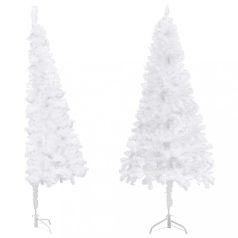 Fehér PVC sarok műkarácsonyfa 180 cm (329169)