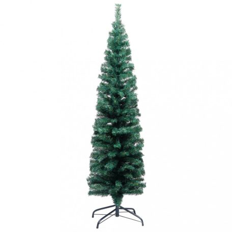 Zöld karcsú PVC műkarácsonyfa állvánnyal 120 cm (328480)