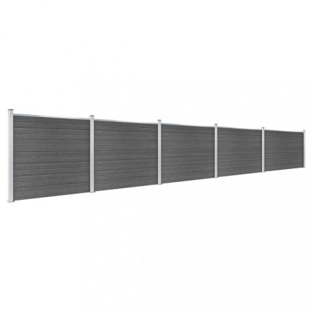 Fekete WPC kerítéspanelszett 872 x 146 cm (3070462)