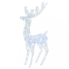   XXL hideg fehér akril karácsonyi rénszarvas 250 LED-del 180 cm (329786)