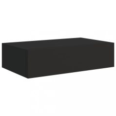  Fekete falra szerelhető fiókos polc 40 x 23,5 x 10 cm (330243)