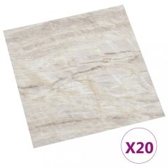   20 db bézs színű öntapadó PVC padlólap 1,86 m² (330131)