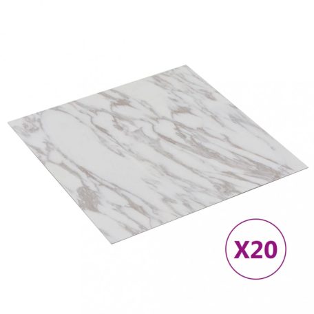 20 db fehér márvány mintás öntapadó pvc padlólap 1,86 m²