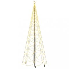   Meleg fehér 1400 LED-es karácsonyfa fémoszloppal 5 m (328632)