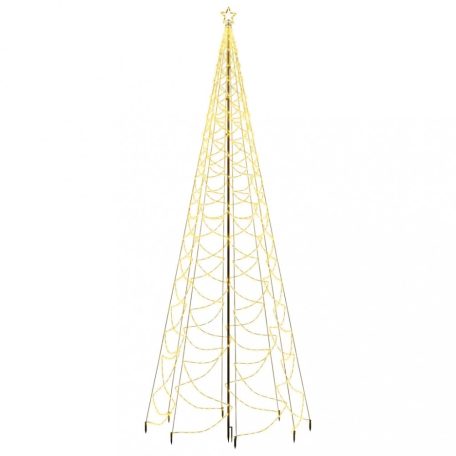 Meleg fehér 1400 LED-es karácsonyfa fémoszloppal 5 m (328632)
