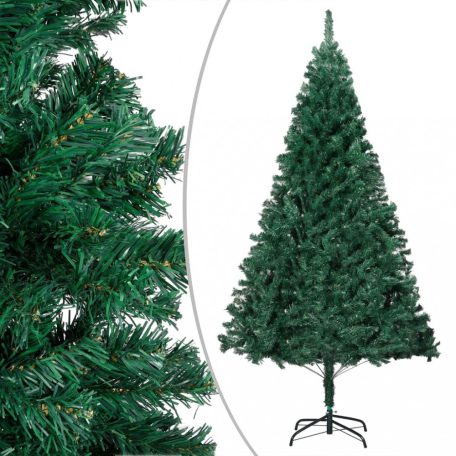 Zöld műkarácsonyfa LED fényekkel és vastag ágakkal 210 cm (3077451)