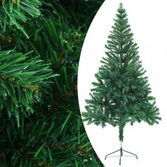   Zöld műkarácsonyfa LED fénnyel és gömbszettel 150 cm 380 ággal (3077488)