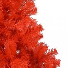   Piros PVC műkarácsonyfa LED-fényekkel és gömbszettel 240 cm (3077516)
