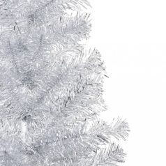   Ezüstszínű PET műkarácsonyfa LED-ekkel és gömbszettel 180 cm (3077524)