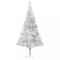   Ezüstszínű PET műkarácsonyfa LED-ekkel és gömbökkel 240 cm (3077612)