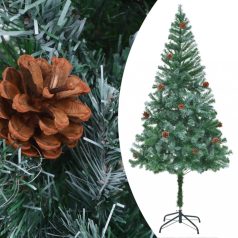   Műkarácsonyfa LED-ekkel, gömbszettel és tobozokkal 180 cm (3077614)