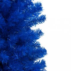   Kék PVC műkarácsonyfa LED-fényekkel és gömbszettel 150 cm (3077680)