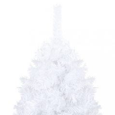   Fehér PVC műkarácsonyfa LED-ekkel és gömbszettel 210 cm (3077714)