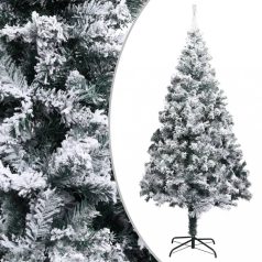   Zöld műkarácsonyfa LED-ekkel, gömbökkel és pelyhes hóval 400 cm (3077795)