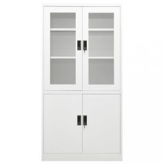 Fehér acél irodai szekrény 90 x 40 x 180 cm (335946)