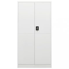 Fehér acél zárható szekrény 90 x 40 x 180 cm (335970)
