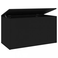 Fekete forgácslap tárolóláda 84 x 42 x 46 cm (803057)
