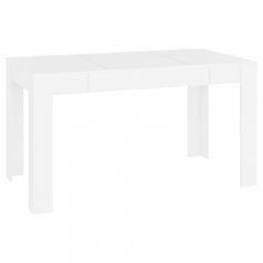   Fehér forgácslap étkezőasztal 140 x 74,5 x 76 cm (804202)