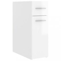   Magasfényű fehér forgácslap patikaszekrény 20 x 45,5 x 60 cm (804217)
