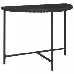 Fekete polyrattan kerti asztal 100 x 50 x 75 cm (316652)