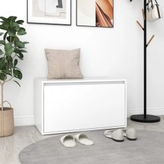 Fehér forgácslap előszoba pad 80 x 40 x 45 cm (808666)